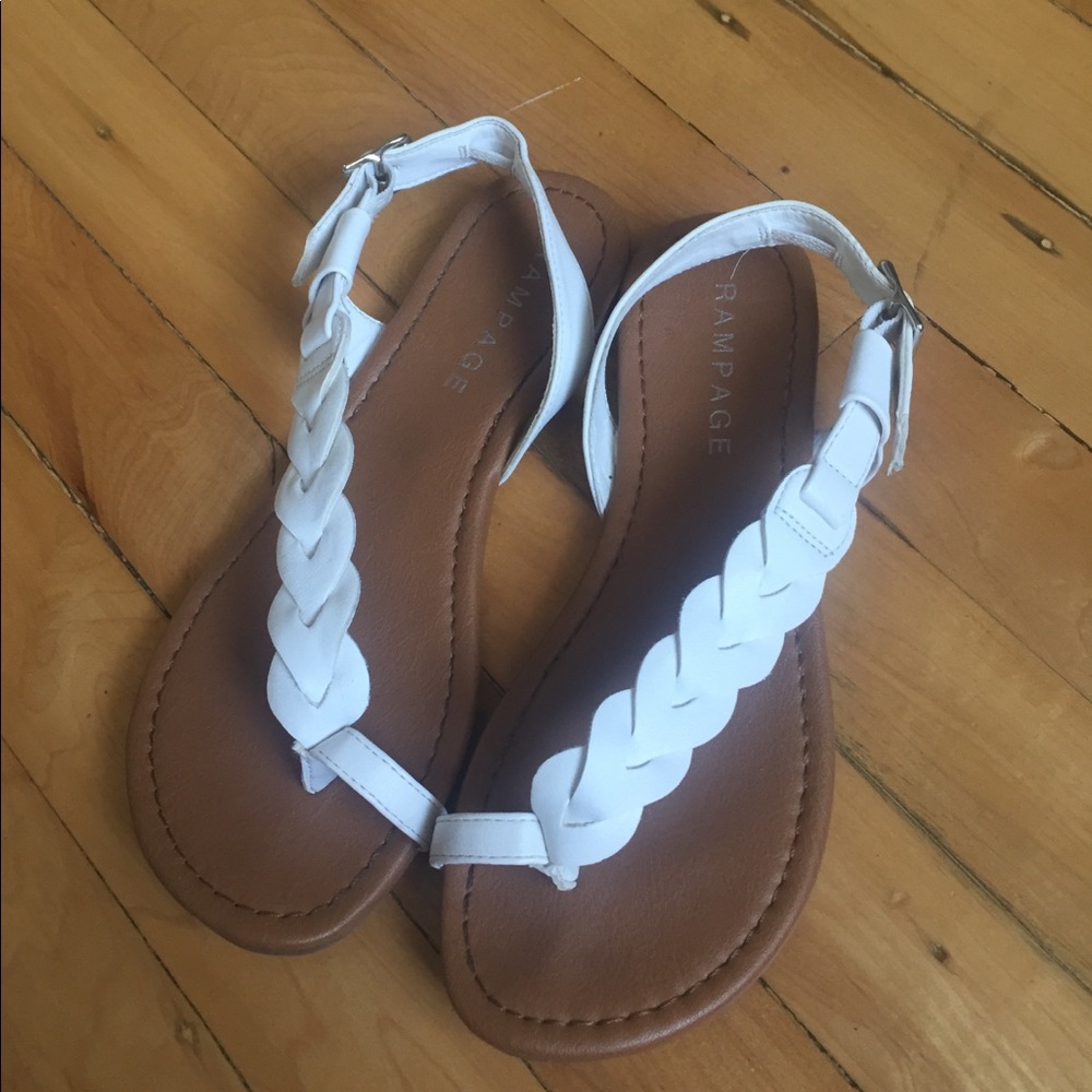 Unique White Braided Sandals